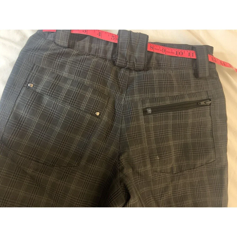 Obermeyer EWS Gray Plaid Snow Ski Pants Insulated Adjustable Waist Juniors 12